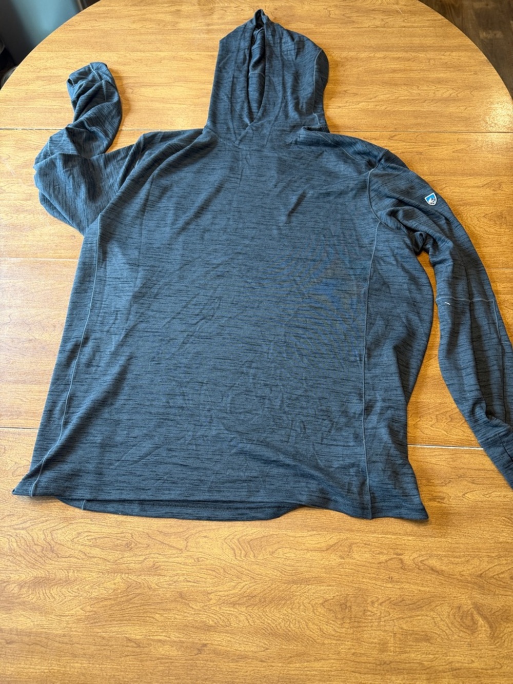Kuhl Men's Charcoal Hoodie Lightweight Long-Sleeve Pullover